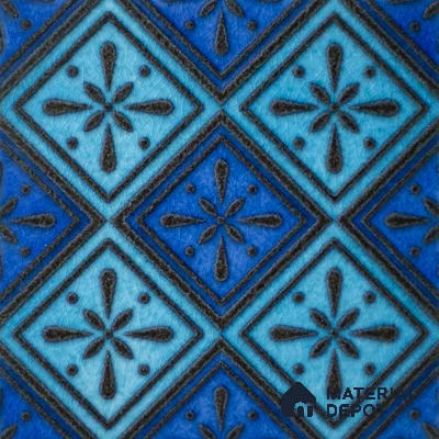 Moroccan Wall Handmade Tile TL 05870 Pattern 1 Aqua Medley 148 mm x 148 mm Vitrified - 9 mm | Random Mix Patterns | Suitable For Living Room, Bedroom, Kitchen