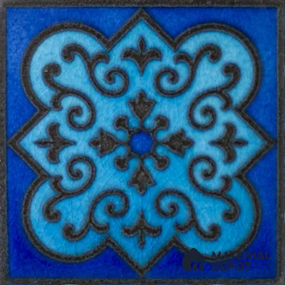 Moroccan Wall Handmade Tile TL 05870 Pattern 1 Aqua Medley 148 mm x 148 mm Vitrified - 9 mm | Random Mix Patterns | Suitable For Living Room, Bedroom, Kitchen