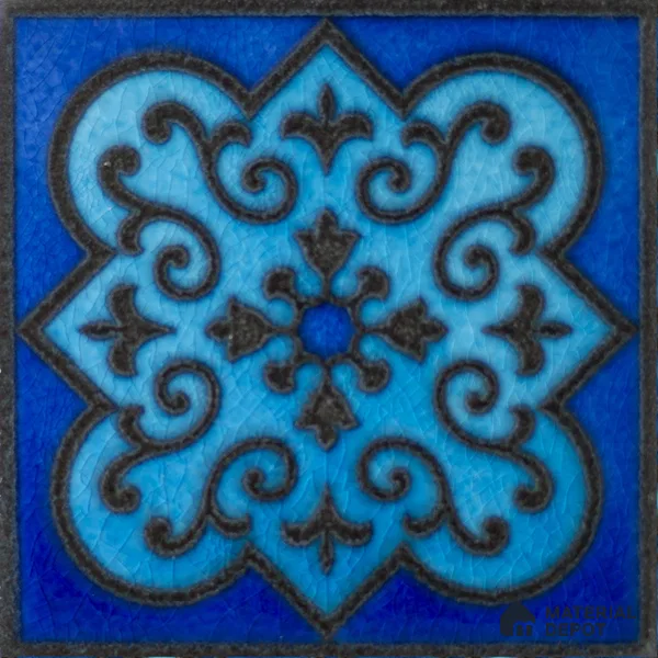 Moroccan Wall Handmade Tile TL 05870 Pattern 1 Aqua Medley 148 mm x 148 mm Vitrified - 9 mm | Random Mix Patterns | Suitable For Living Room, Bedroom, Kitchen