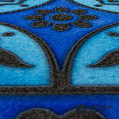 Moroccan Wall Handmade Tile TL 05870 Pattern 1 Aqua Medley 148 mm x 148 mm Vitrified - 9 mm | Random Mix Patterns | Suitable For Living Room, Bedroom, Kitchen