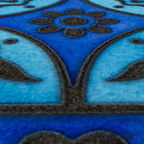 Moroccan Wall Handmade Tile TL 05870 Pattern 1 Aqua Medley 148 mm x 148 mm Vitrified - 9 mm | Random Mix Patterns | Suitable For Living Room, Bedroom, Kitchen