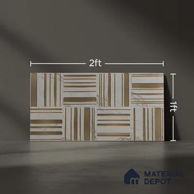 Highlighter Wall Tile TL 05335 B Splendore Morse Plaza Light 2 ft x 1 ft Ceramic Matte Finish - 9 mm | Suitable for Kitchen, Bathroom & Balcony Walls (Sample)