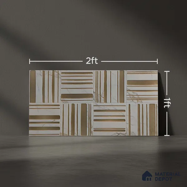 Highlighter Wall Tile TL 05335 B Splendore Morse Plaza Light 2 ft x 1 ft Ceramic Matte Finish - 9 mm | Suitable for Kitchen, Bathroom & Balcony Walls (Sample)