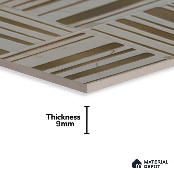Highlighter Wall Tile TL 05335 B Splendore Morse Plaza Light 2 ft x 1 ft Ceramic Matte Finish - 9 mm | Suitable for Kitchen, Bathroom & Balcony Walls (Sample)