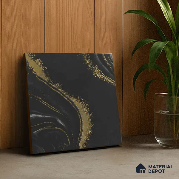 Moroccan Wall Tile TL 05641 Tangier Midnight Opal 6 x 6 inch Ceramic Matte Finish - 9 mm | 4 Random Faces | Suitable for Living Room, Bathroom, Kitchen & Backsplash