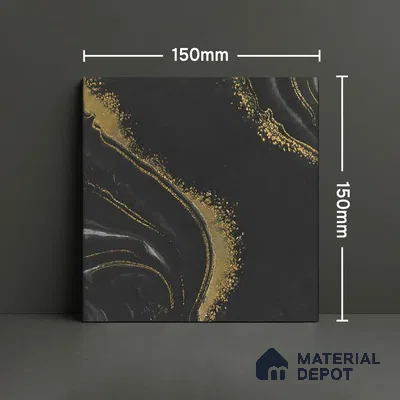 Moroccan Wall Tile TL 05641 Tangier Midnight Opal 6 x 6 inch Ceramic Matte Finish - 9 mm | 4 Random Faces | Suitable for Living Room, Bathroom, Kitchen & Backsplash