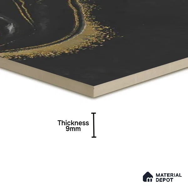 Moroccan Wall Tile TL 05641 Tangier Midnight Opal 6 x 6 inch Ceramic Matte Finish - 9 mm | 4 Random Faces | Suitable for Living Room, Bathroom, Kitchen & Backsplash
