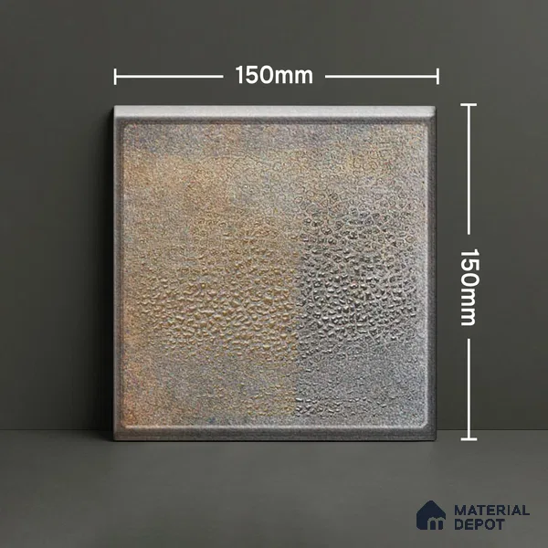 Moroccan Wall Tile TL 05638 Tangier Prime Pebble 6 x 6 inch Ceramic Matte Finish - 9 mm | 4 Random Faces | Suitable for Living Room, Bathroom, Kitchen & Backsplash