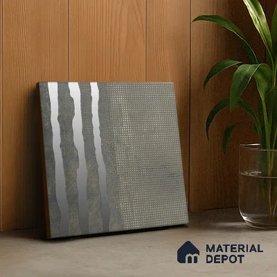 Moroccan Wall Tile TL 05636 Tangier Silver Threads 6 x 6 inch Ceramic Matte Finish - 9 mm | 4 Random Faces | Suitable for Living Room, Bathroom, Kitchen & Backsplash