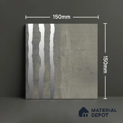 Moroccan Wall Tile TL 05636 Tangier Silver Threads 6 x 6 inch Ceramic Matte Finish - 9 mm | 4 Random Faces | Suitable for Living Room, Bathroom, Kitchen & Backsplash