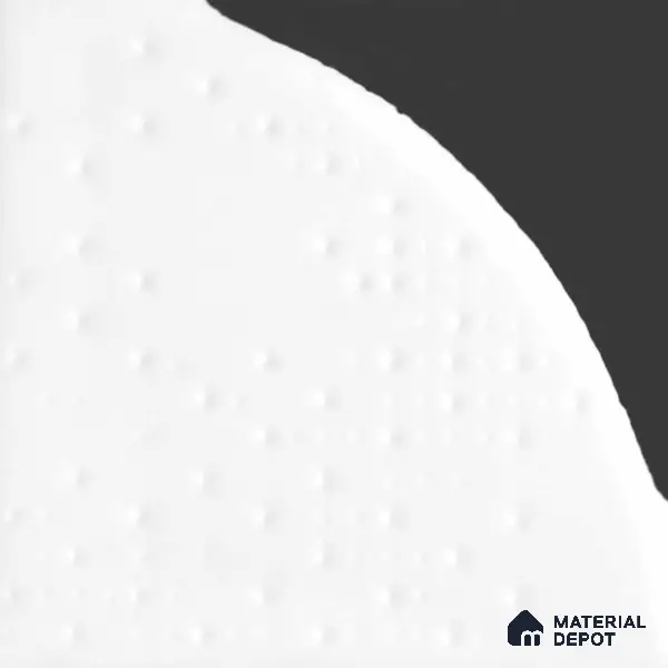 Moroccan Wall Tile TL 05642 Tangier White Wave 6 x 6 inch Ceramic Matte Finish - 9 mm | 5 Random Faces | Suitable for Living Room, Bathroom, Kitchen & Backsplash
