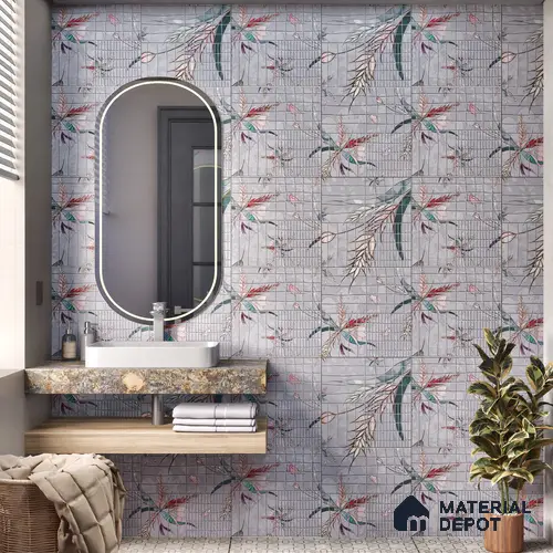 Moroccan Wall Tile TL 06354 Craftora 12 inch x 12 inch Ceramic Matte Finish - 9.5 mm | Suitable for Accent / Feature Walls, Bathroom, Kitchen Backsplashes, Dining Area | Please Expect a Slight Variation of Pattern
