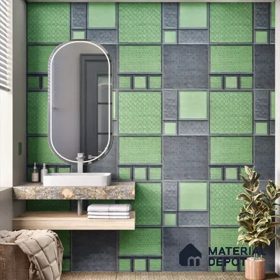 Moroccan Wall Tile TL 06343 Desigra 12 inch x 12 inch Ceramic Matte Finish - 9.5 mm | Suitable for Bathroom, Kitchen, Balcony | Please Expect a Slight Variation of Pattern