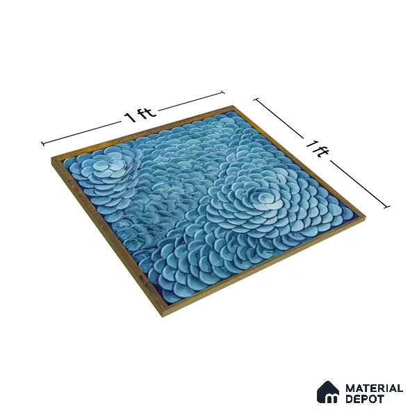 Moroccan Wall Tile TL 06344 B Blossora 12 inch x 12 inch Ceramic Matte Finish - 9.5 mm | Suitable for Accent / Feature Walls, Bathroom, Kitchen Wall & Backsplashes | Please Expect a Slight Variation of Pattern (Sample)