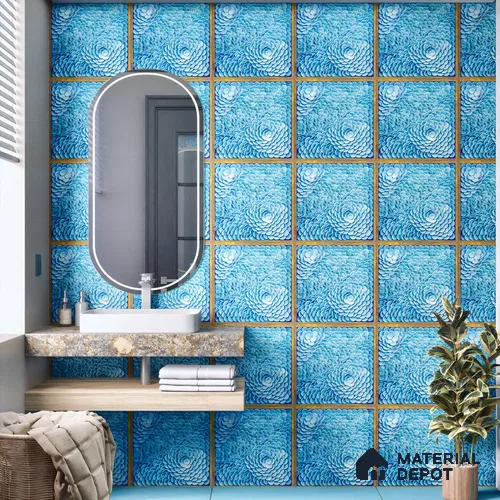 Moroccan Wall Tile TL 06344 B Blossora 12 inch x 12 inch Ceramic Matte Finish - 9.5 mm | Suitable for Accent / Feature Walls, Bathroom, Kitchen Wall & Backsplashes | Please Expect a Slight Variation of Pattern