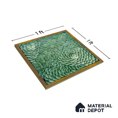 Moroccan Wall Tile TL 06344 Florama 12 inch x 12 inch Ceramic Matte Finish - 9.5 mm | Suitable for Accent / Feature Walls, Bathroom, Kitchen Wall & Backsplashes | Please Expect a Slight Variation of Pattern (Sample)