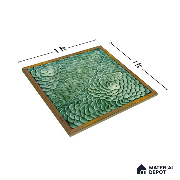 Moroccan Wall Tile TL 06344 Florama 12 inch x 12 inch Ceramic Matte Finish - 9.5 mm | Suitable for Accent / Feature Walls, Bathroom, Kitchen Wall & Backsplashes | Please Expect a Slight Variation of Pattern (Sample)