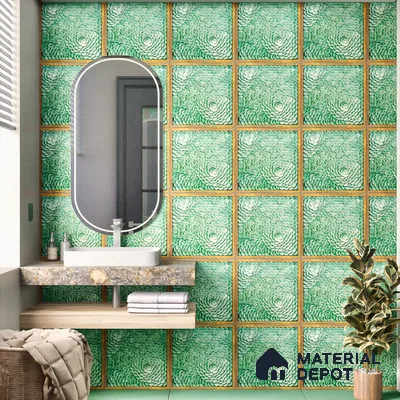 Moroccan Wall Tile TL 06344 Florama 12 inch x 12 inch Ceramic Matte Finish - 9.5 mm | Suitable for Accent / Feature Walls, Bathroom, Kitchen Wall & Backsplashes | Please Expect a Slight Variation of Pattern (Sample)