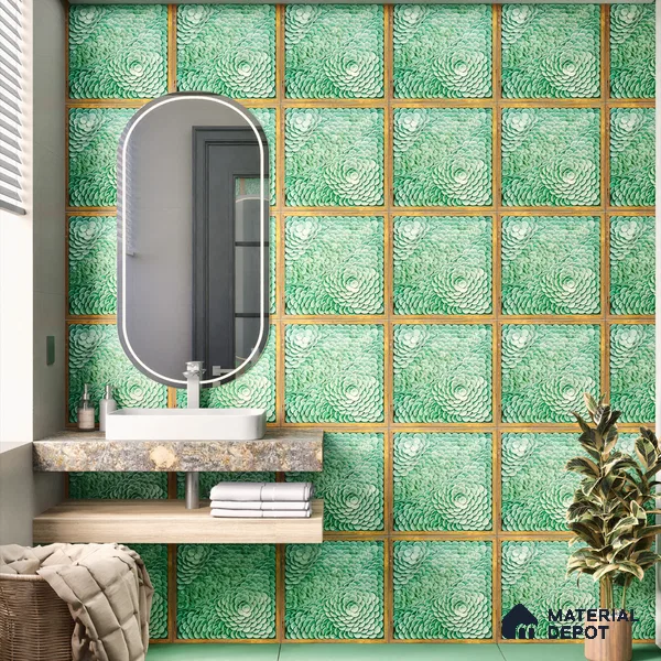 Moroccan Wall Tile TL 06344 Florama 12 inch x 12 inch Ceramic Matte Finish - 9.5 mm | Suitable for Accent / Feature Walls, Bathroom, Kitchen Wall & Backsplashes | Please Expect a Slight Variation of Pattern (Sample)