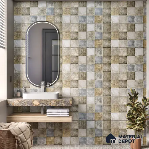Moroccan Wall Tile TL 06353 Heritage 12 inch x 12 inch Ceramic Matte Finish - 9.5 mm | Suitable for Accent / Feature Walls, Bathroom, Kitchen Wall & Backsplashes | Please Expect a Slight Variation of Pattern
