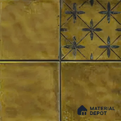 Moroccan Wall Tile TL 06335 Linea 12 inch x 12 inch Ceramic Matte Finish - 9.5 mm | Suitable for Accent/Feature Walls, Bathroom, Kitchen, Dining Area | Please Expect a Slight Variation of Pattern