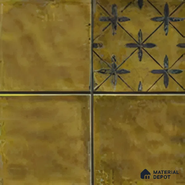 Moroccan Wall Tile TL 06335 Linea 12 inch x 12 inch Ceramic Matte Finish - 9.5 mm | Suitable for Accent/Feature Walls, Bathroom, Kitchen, Dining Area | Please Expect a Slight Variation of Pattern