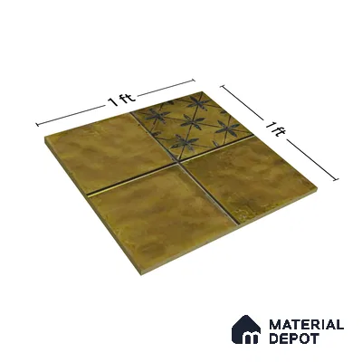 Moroccan Wall Tile TL 06335 Linea 12 inch x 12 inch Ceramic Matte Finish - 9.5 mm | Suitable for Accent/Feature Walls, Bathroom, Kitchen, Dining Area | Please Expect a Slight Variation of Pattern