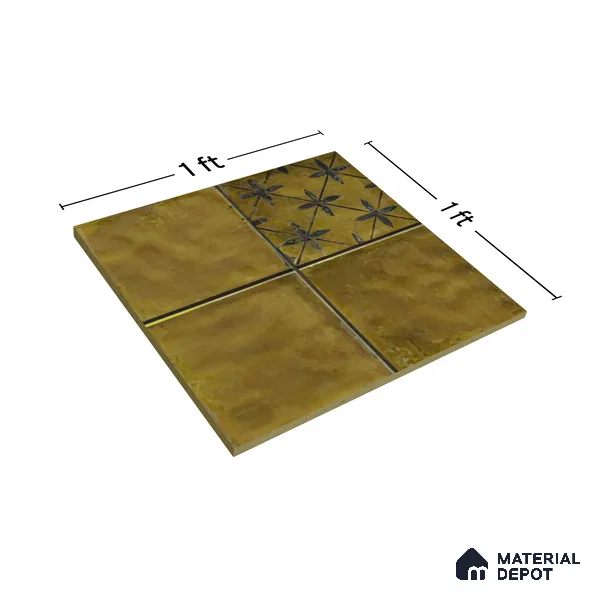 Moroccan Wall Tile TL 06335 Linea 12 inch x 12 inch Ceramic Matte Finish - 9.5 mm | Suitable for Accent/Feature Walls, Bathroom, Kitchen, Dining Area | Please Expect a Slight Variation of Pattern