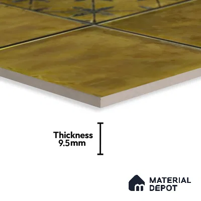 Moroccan Wall Tile TL 06335 Linea 12 inch x 12 inch Ceramic Matte Finish - 9.5 mm | Suitable for Accent/Feature Walls, Bathroom, Kitchen, Dining Area | Please Expect a Slight Variation of Pattern
