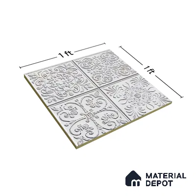 Moroccan Wall Tile TL 06334 B Primora 12 inch x 12 inch Ceramic Matte Finish - 9.5 mm | Suitable for Accent/Feature Walls, Bathroom, Kitchen, Dining Area | Please Expect a Slight Variation of Pattern