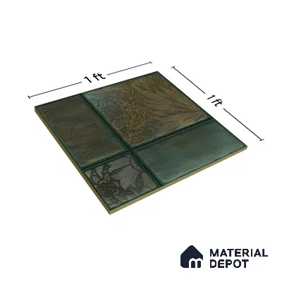 Moroccan Wall Tile TL 06340 B Patternix 12 inch x 12 inch Ceramic Matte Finish - 9.5 mm | Suitable for Accent / Feature Walls, Bathroom, Kitchen Backsplashes, Dining Area | Please Expect a Slight Variation of Pattern (Sample)