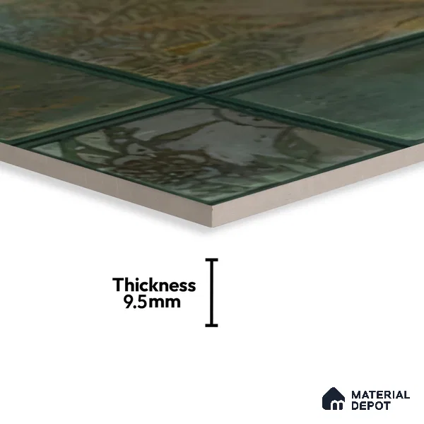 Moroccan Wall Tile TL 06340 B Patternix 12 inch x 12 inch Ceramic Matte Finish - 9.5 mm | Suitable for Accent / Feature Walls, Bathroom, Kitchen Backsplashes, Dining Area | Please Expect a Slight Variation of Pattern (Sample)