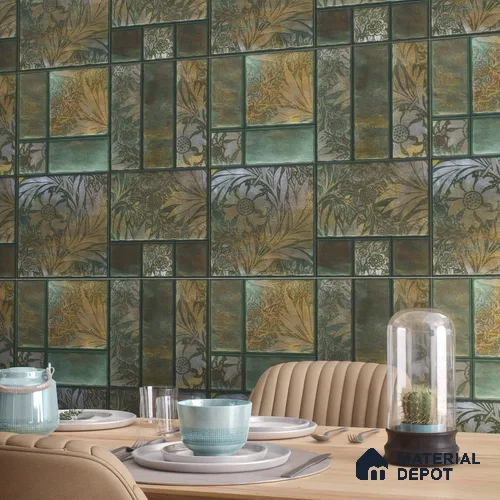 Moroccan Wall Tile TL 06340 B Patternix 12 inch x 12 inch Ceramic Matte Finish - 9.5 mm | Suitable for Accent/Feature Walls, Bathroom, Kitchen, Dining Area | Please Expect a Slight Variation of Pattern
