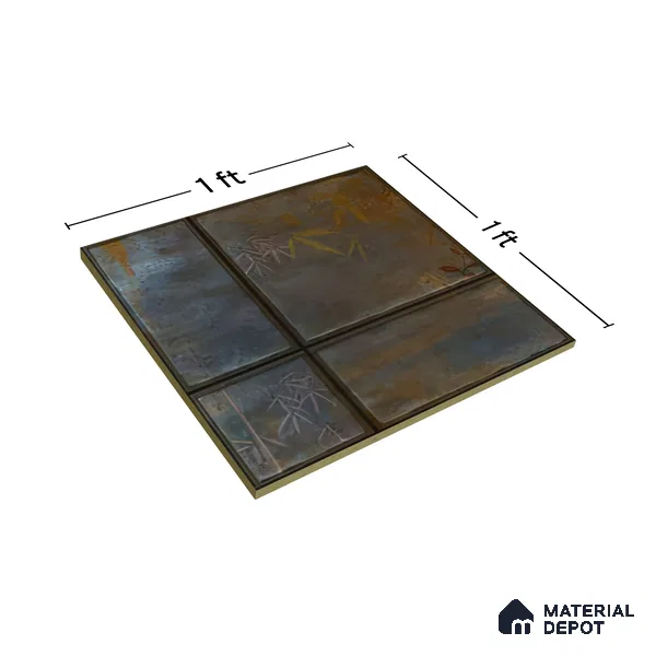 Moroccan Wall Tile TL 06340 Threadora 12 inch x 12 inch Ceramic Matte Finish - 9.5 mm | Suitable for Accent / Feature Walls, Bathroom, Kitchen Backsplashes, Dining Area | Please Expect a Slight Variation of Pattern (Sample)