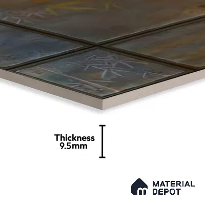 Moroccan Wall Tile TL 06340 Threadora 12 inch x 12 inch Ceramic Matte Finish - 9.5 mm | Suitable for Accent / Feature Walls, Bathroom, Kitchen Backsplashes, Dining Area | Please Expect a Slight Variation of Pattern (Sample)