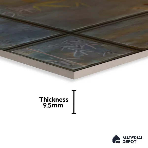Moroccan Wall Tile TL 06340 Threadora 12 inch x 12 inch Ceramic Matte Finish - 9.5 mm | Suitable for Accent / Feature Walls, Bathroom, Kitchen Backsplashes, Dining Area | Please Expect a Slight Variation of Pattern (Sample)