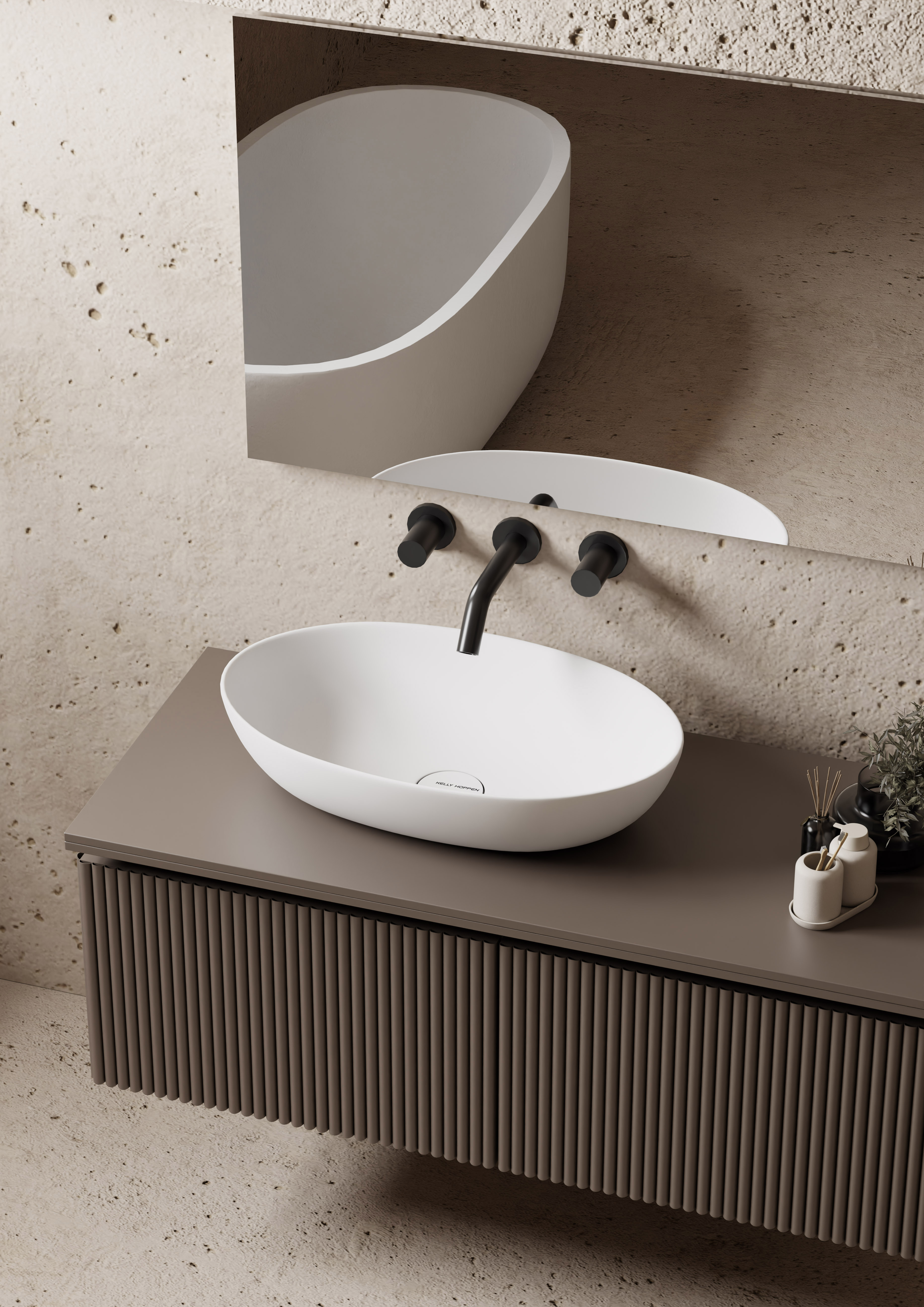 Morocco Solid White Translucent Basin BS 00211 590 x 395 mm Artificial Stone Acrylic Body Stain Free Designer Basin - 125 mm | Suitable For Bathroom, Vanity & Utility Areas