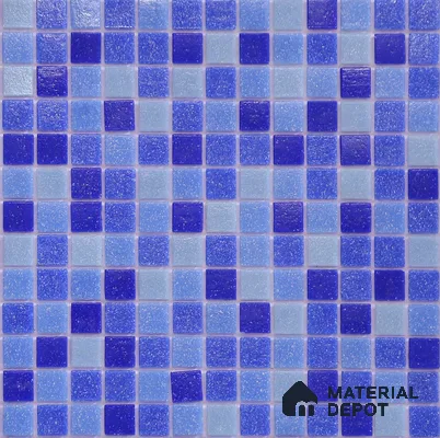 Mosaic Floor & Wall Tile TL 10709 | 327 x 327 mm (Chip Size 20x20 mm) Glossy Finish Glass Tile - 4 mm | Suitable For Outdoor, Swimming Pool Area