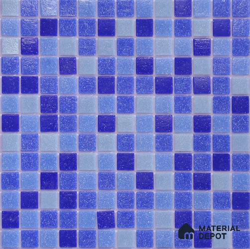 Mosaic Floor & Wall Tile TL 10709 | 327 x 327 mm (Chip Size 20x20 mm) Glossy Finish Glass Tile - 4 mm | Suitable For Outdoor, Swimming Pool Area