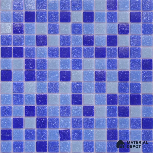 Mosaic Floor & Wall Tile TL 10709 | 327 x 327 mm (Chip Size 20x20 mm) Glossy Finish Glass Tile - 4 mm | Suitable For Outdoor, Swimming Pool Area