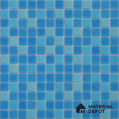 Mosaic Floor & Wall Tile TL 10711 B | 327 x 327 mm (Chip Size 20x20 mm) Glossy Finish Glass Tile - 4 mm | Suitable For Outdoor, Swimming Pool Area