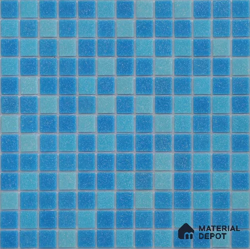 Mosaic Floor & Wall Tile TL 10711 B | 327 x 327 mm (Chip Size 20x20 mm) Glossy Finish Glass Tile - 4 mm | Suitable For Outdoor, Swimming Pool Area