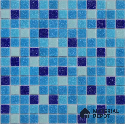 Mosaic Floor & Wall Tile TL 10711 C | 327 x 327 mm (Chip Size 20x20 mm) Glossy Finish Glass Tile - 4 mm | Suitable For Outdoor, Swimming Pool Area