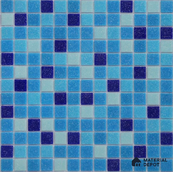 Mosaic Floor & Wall Tile TL 10711 C | 327 x 327 mm (Chip Size 20x20 mm) Glossy Finish Glass Tile - 4 mm | Suitable For Outdoor, Swimming Pool Area