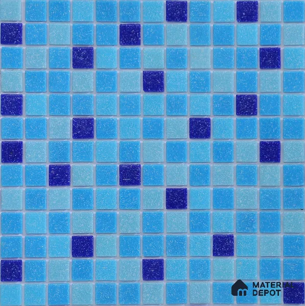 Mosaic Floor & Wall Tile TL 10711 D | 327 x 327 mm (Chip Size 20x20 mm) Glossy Finish Glass Tile - 4 mm | Suitable For Outdoor, Swimming Pool Area