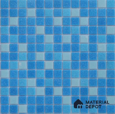 Mosaic Floor & Wall Tile TL 10711 | 327 x 327 mm (Chip Size 20x20 mm) Glossy Finish Glass Tile - 4 mm | Suitable For Outdoor, Swimming Pool Area