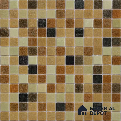 Mosaic Floor & Wall Tile TL 10710 B | 327 x 327 mm (Chip Size 20x20 mm) Glossy Finish Glass Tile - 4 mm | Suitable For Outdoor, Swimming Pool Area