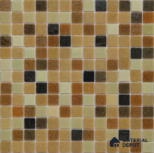Mosaic Floor & Wall Tile TL 10710 B | 327 x 327 mm (Chip Size 20x20 mm) Glossy Finish Glass Tile - 4 mm | Suitable For Outdoor, Swimming Pool Area