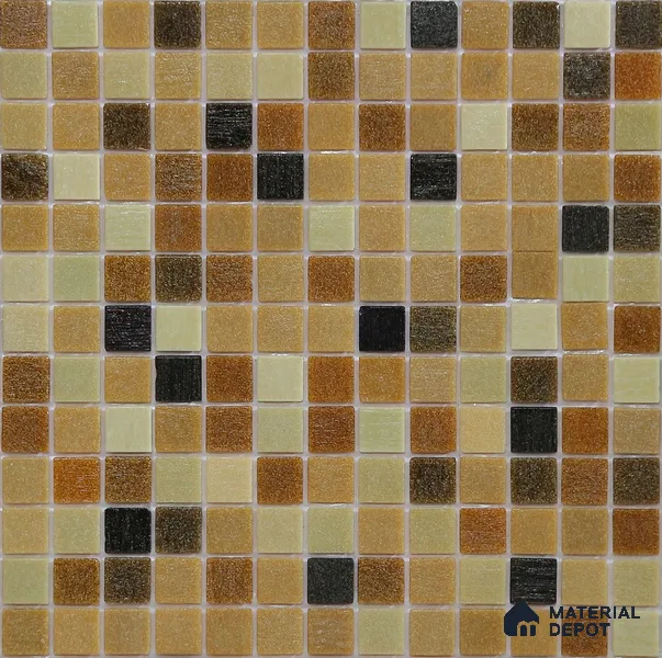 Mosaic Floor & Wall Tile TL 10710 B | 327 x 327 mm (Chip Size 20x20 mm) Glossy Finish Glass Tile - 4 mm | Suitable For Outdoor, Swimming Pool Area