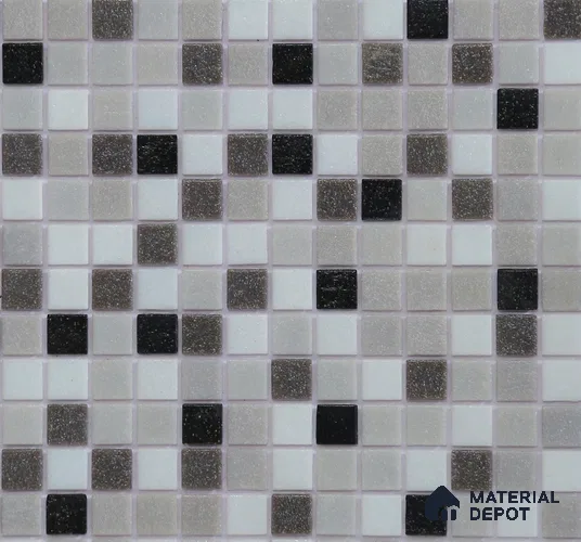 Mosaic Floor & Wall Tile TL 10710 D | 327 x 327 mm (Chip Size 20x20 mm) Glossy Finish Glass Tile - 4 mm | Suitable For Outdoor, Swimming Pool Area